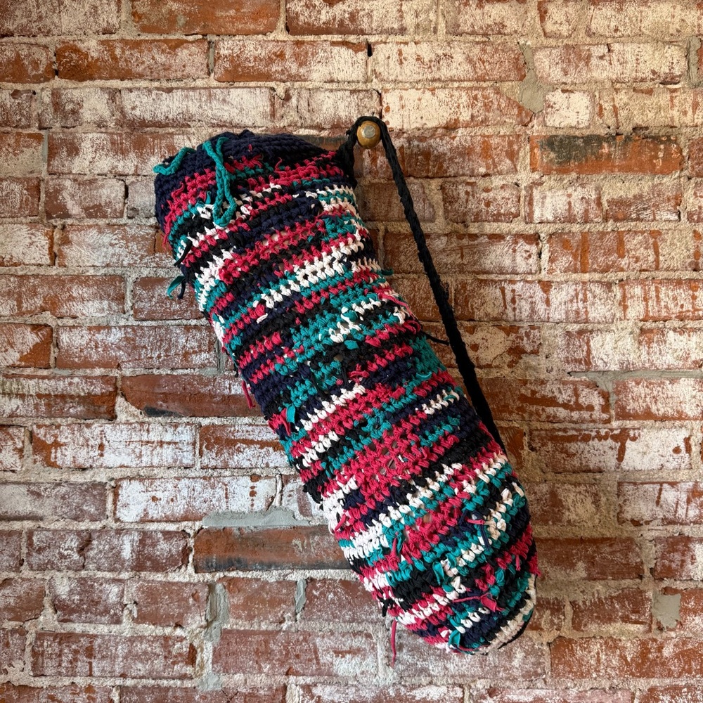 Multicolor Crochet Yoga Mat Bag